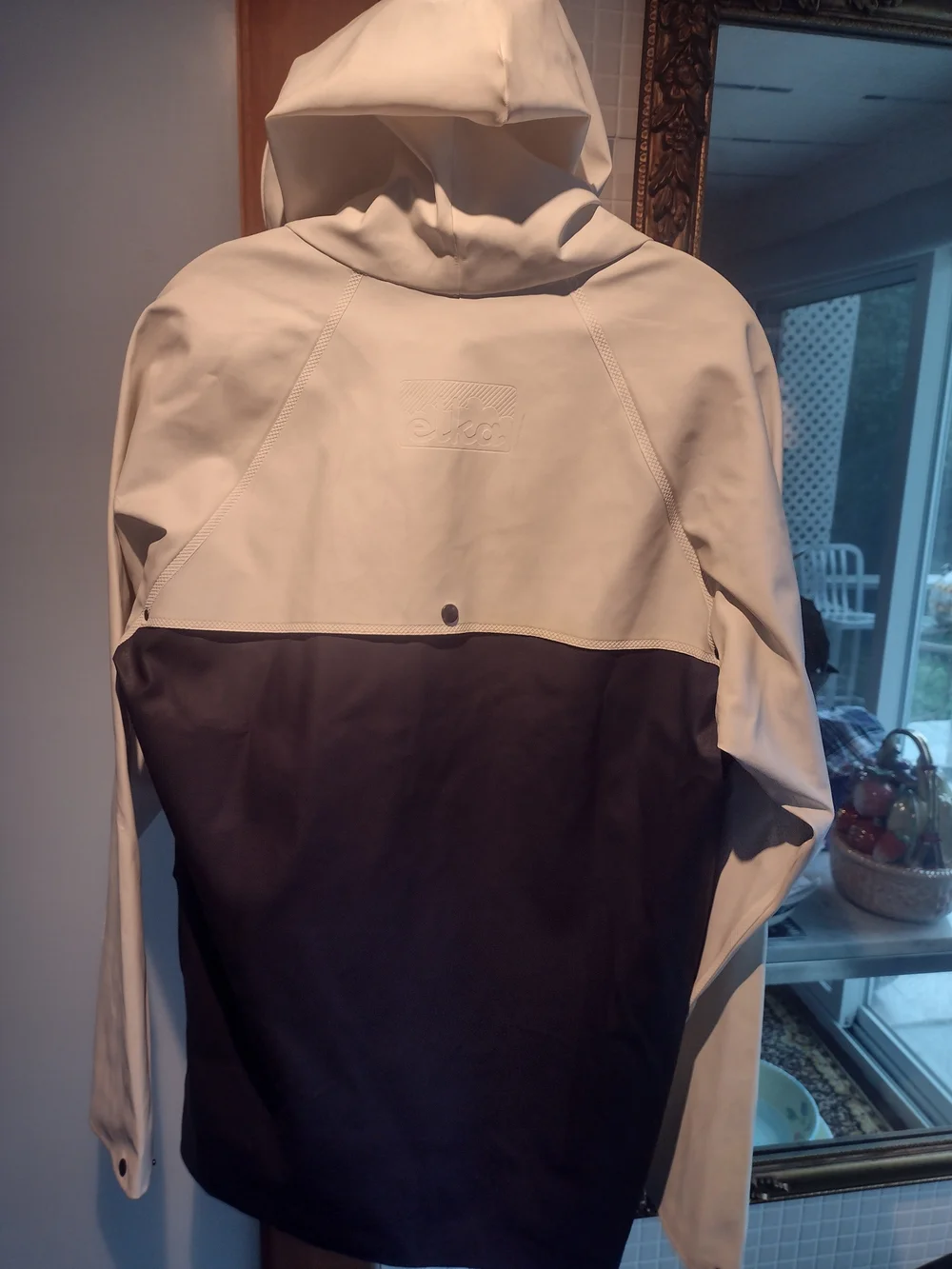 Elka Two-Tone Navy and White Hooded Jacket
